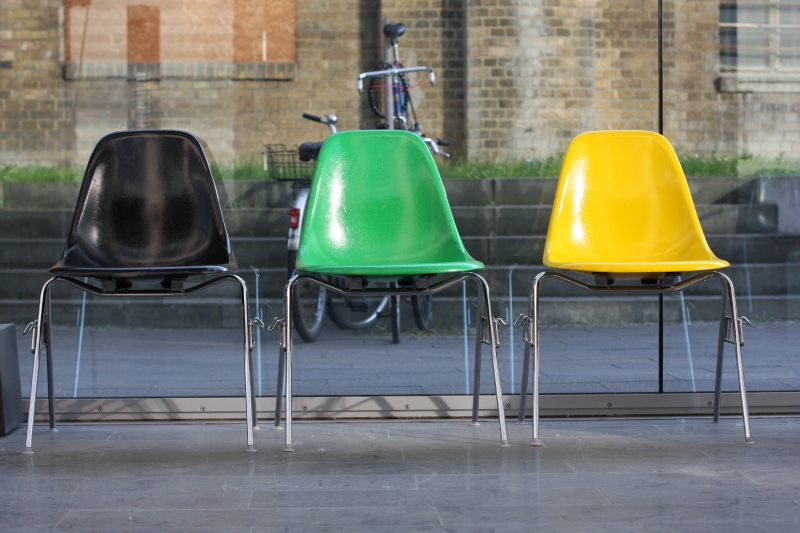 Charles and Ray Eames plastic sidechairs Charles and Ray Eames plastic sidechairs
