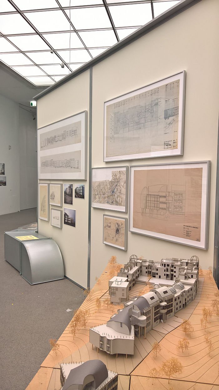 Models and sketches for the 1982 Kassel Documenta Urbana, as seen at Die Neue Heimat (1950–1982). A Social Democratic Utopia and Its Buildings, the Architekturmuseum der TU München