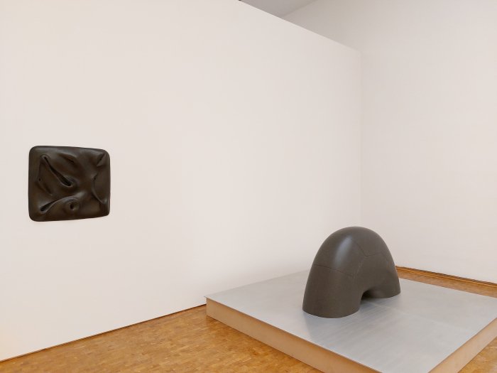 This Tortured Earth (l) and Memorial to the Dead, Hiroshima by Isamu Noguchi, as seen at Isamu Noguchi, Museum Ludwig, Cologne