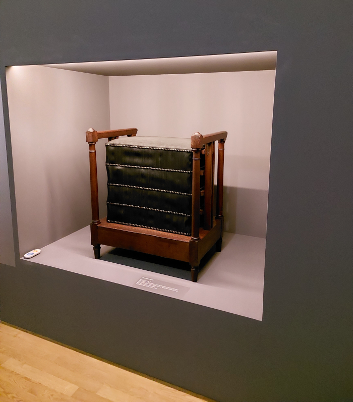 An 18th century Chamber Horse, as seen at Deep-seated. The Secret Art of Upholstery, Grassi Museum für Angewandte Kunst, Leipzig