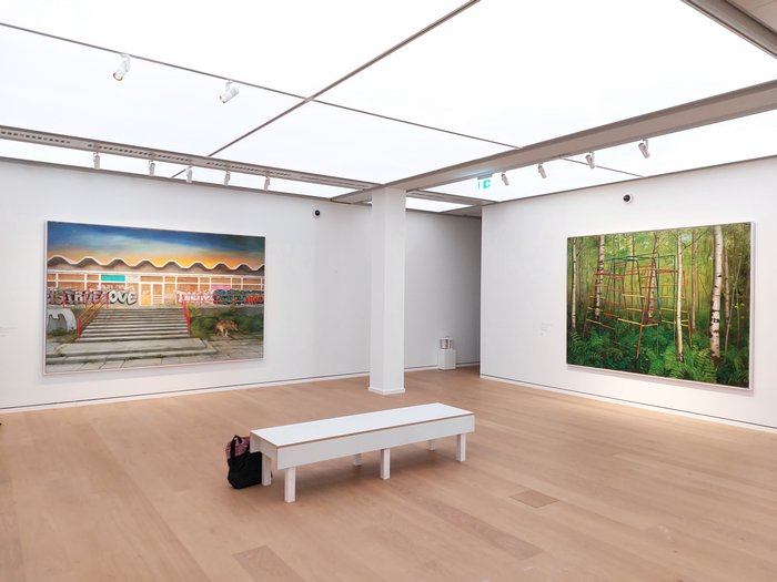 Kaufhalle (l) and Gerüst (r) by Christian Thoelke, as seen in Wohnkomplex: Art and Life in Plattenbau, Das Minsk, Potsdam