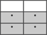 USM Highboard L mit 4 Klappen, B|H|T = 153|113|37cm
