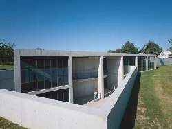 Tadao Ando's Conference Pavilion on the Vitra Campus in Weil am Rhein. Tadao Ando's Conference Pavilion on the Vitra Campus in Weil am Rhein.