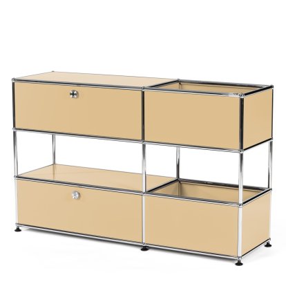 USM Haller Kids Sideboard M With Storage Boxes, Self-coloured, USM beige, With extension door (incl. metal box insert)