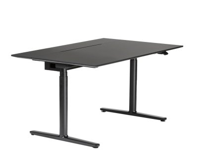 Level Lift Pure Desk, 160 x 80 cm , Black / basalt