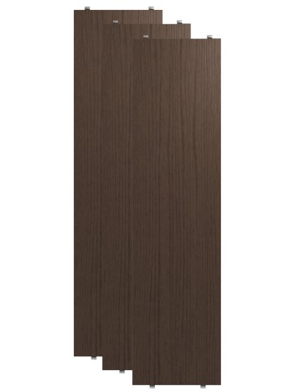 String System Shelves (Set of 3), 78 x 20 cm, Oak veneer dark
