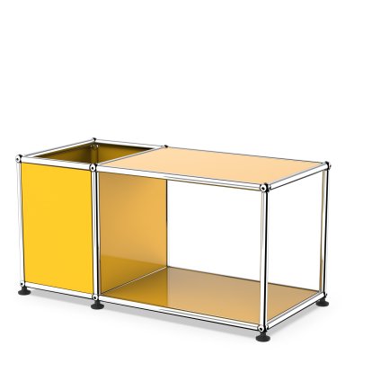 USM Haller Side Table with Storage, Golden yellow RAL 1004, 35 cm