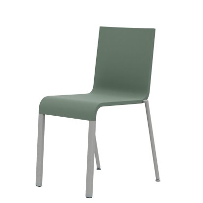 .03 Chair, Stackable, Base powder-coated silver sleek, Without armrests, Mint