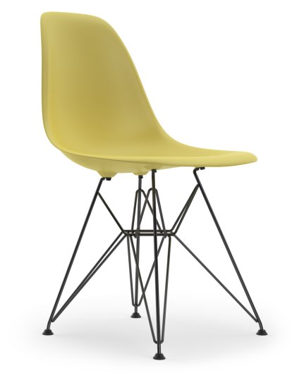 Eames Plastic Side Chair DSR, Citron, Without upholstery, Without upholstery, Standard version - 43 cm, Coated basic dark