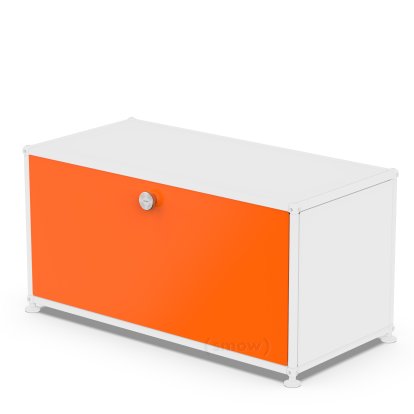 USM Haller Drop-down Door for USM Haller Shelves, 75 cm x 35 cm, Pure orange RAL 2004, without lock