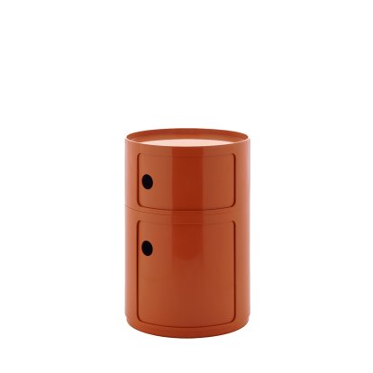 Componibili Container Big, 2 Compartments, Orange, Without castors