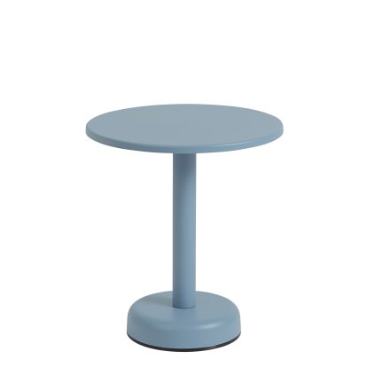 Linear Steel Coffee Table, Ø 42 x H 47 cm, Pale blue