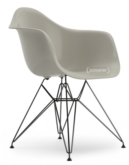 Eames Plastic Armchair DAR, Pebble, Without upholstery, Without upholstery, Standard version - 43 cm, Coated basic dark