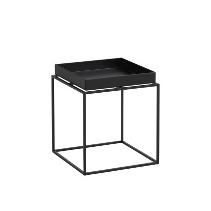 Tray Tables, H 30/34 x W 30 x D 30 cm, Black