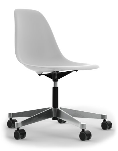 Eames Plastic Side Chair PSCC, Cotton white, Without upholstery, Without upholstery