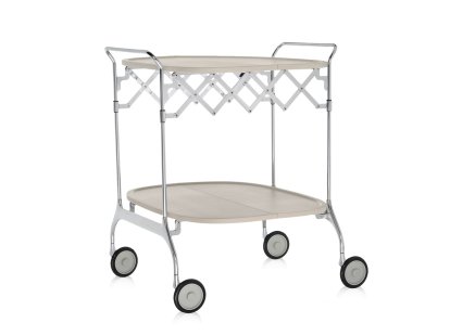 Gastone Trolley, Cream, Chrome