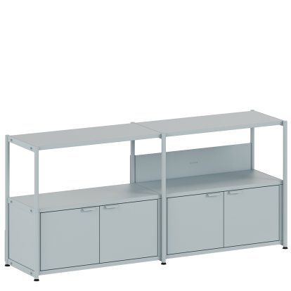 Unit Sideboard L Steel, 2 x double doors, Pale blue