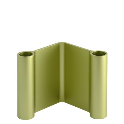 Pair Candleholder, Green, H 11 cm