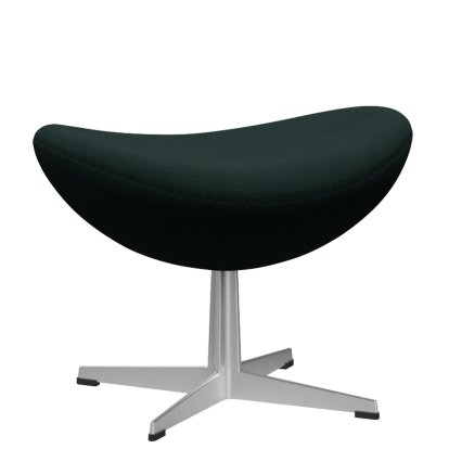 Egg Footstool, Christianshavn, Christianshavn 1161 - Dark green, Satin polished aluminium