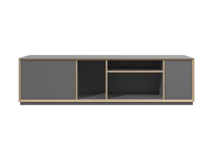 Vertiko Wide Lowboard, Version 1, CPL anthracite, With base