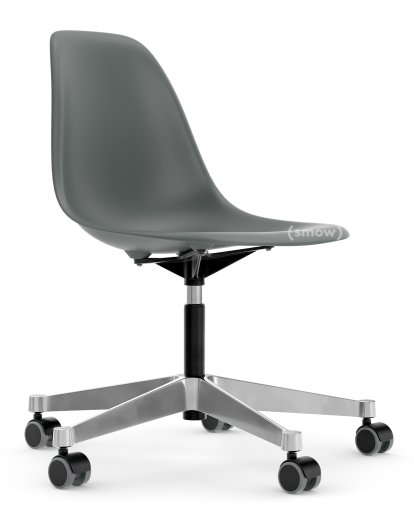 Eames Plastic Side Chair PSCC, Granite grey, Without upholstery, Without upholstery