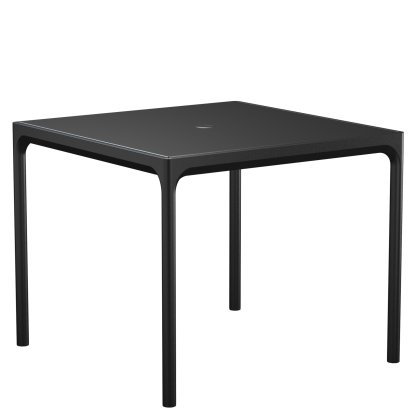 Four Table Aluminium, 90 x 90 cm, Black
