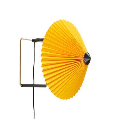 Matin Wall Lamp, Ø 300 mm, Yellow, Brass polished