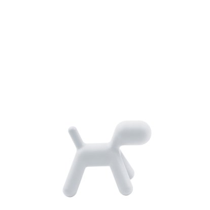 Puppy Stool, Small (H 34,5 x W 26 x D 42,5 cm), Polyethylene (intended for use outdoors), Matt white (1700 C)