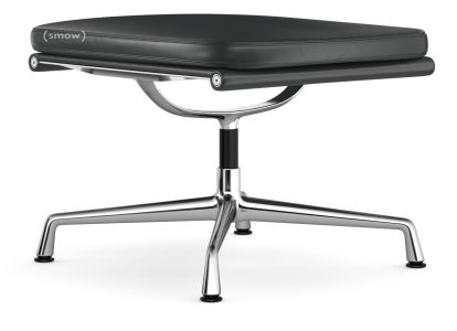 Soft Pad Group EA 223, Base chrome-plated, Leather standard asphalt, Plano dark grey