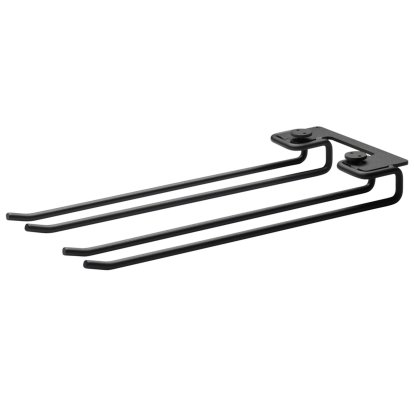 String System Hanger Rack (Set of 2), W 13,5 x H 3 x D 30 cm, Black