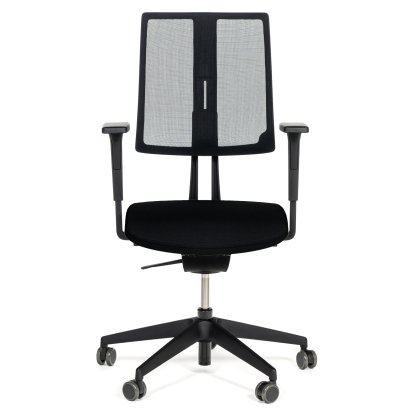 Equo Office Svivel Chair, Black, Net, Xtreme Plus (PG0), Black YS009, C30 KST with seat depth adjustment, Standard 100 mm, With armrests, With soft castors