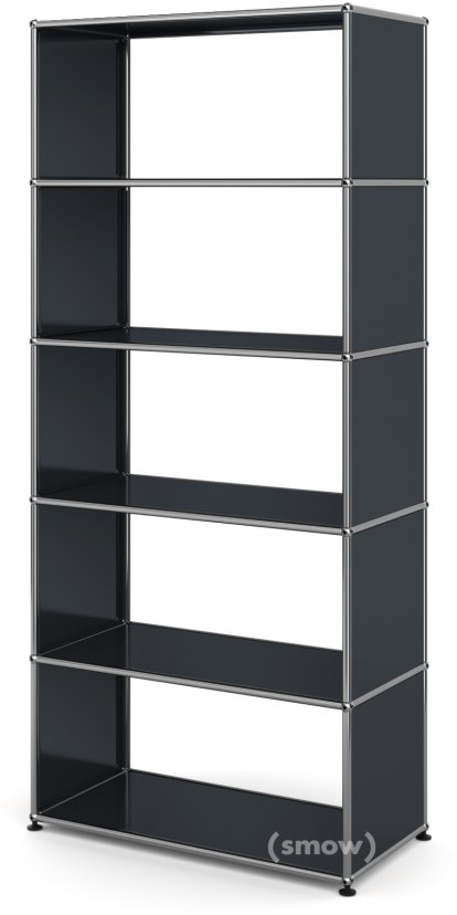 USM Haller Living Room Shelf M Type 1, without back panel, Anthracite RAL 7016