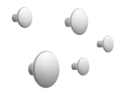 The Dots Metal Set of 5 Hook, Aluminium