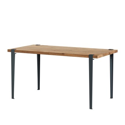 Balthazar Dining Table, Reclaimed oak, Midnight blue
