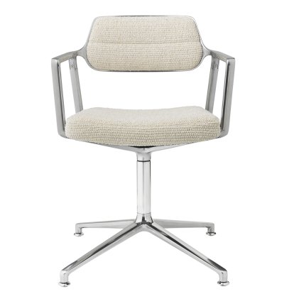 Swivel 453 Swivel Chair, Viscose-wool mix Wavy, Polished