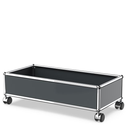 USM Haller Box with Castors, Anthracite RAL 7016, Hard castors for carpets