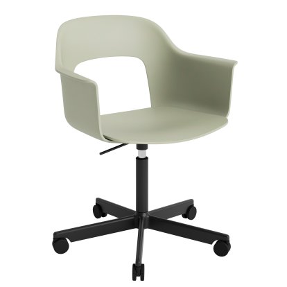 Layout 241 Swivel Armchair, Pastel green, Black powder coated aluminium
