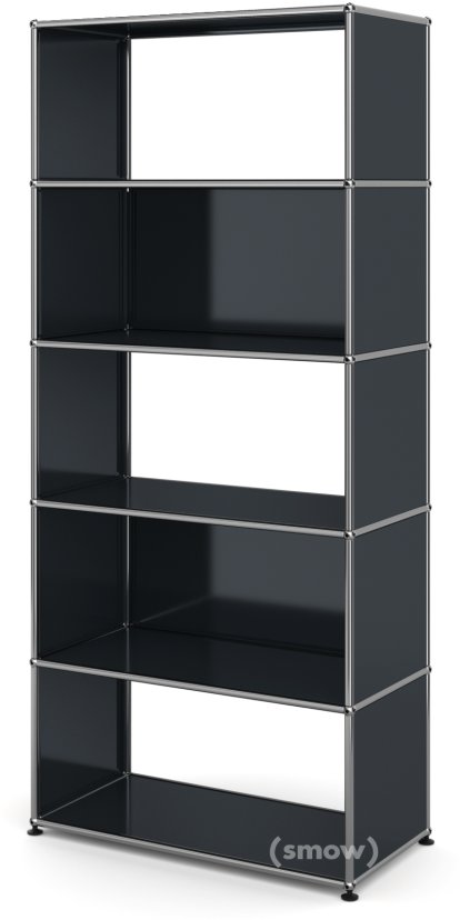 USM Haller Living Room Shelf M Type 1, 2 back panels, Anthracite RAL 7016