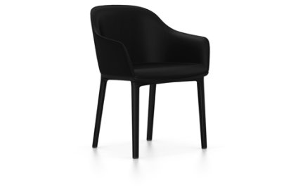 Softshell Armchair, Basic dark, Plano, Nero, Glides for carpets