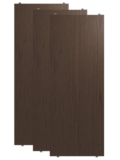 String System Shelves (Set of 3), 78 x 30 cm, Oak veneer dark
