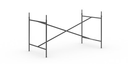 Eiermann 2 Table Frame, Black, Vertical,  centred, 135 x 66 cm, With extension (height 72-85 cm)