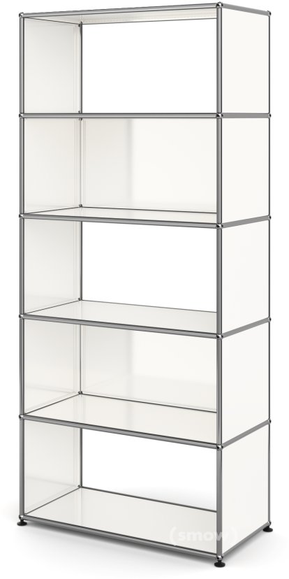 USM Haller Living Room Shelf M Type 1, 2 back panels, Pure white RAL 9010