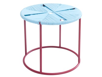Acapulco Side Table Outdoor, Mex blue / garnet red