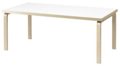 Tables 81B / 82B / 83, laminate white, 120 x 75 cm (81B)