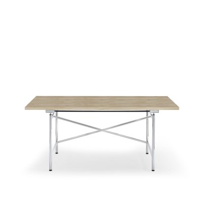 Eiermann 1 M Table (Mechanical Height Adjustment), Oak natural, 160 x 80 cm, Chrome