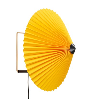Matin Wall Lamp, Ø 380 mm, Yellow, Brass polished