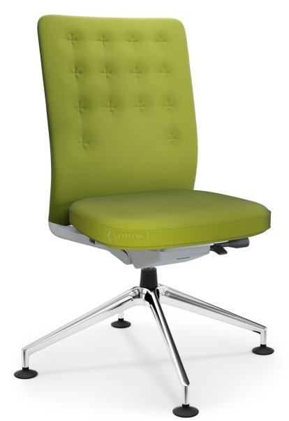 ID Trim Conference, Without lumbar support, Without armrests, Soft grey, Seat and back Plano, Avocado