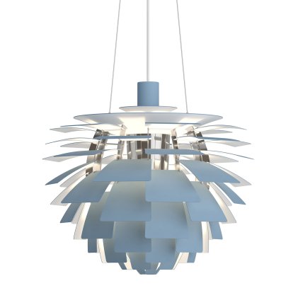 PH Artichoke Pendant Lamp, Dusty blue / Chrome, Ø 48 cm