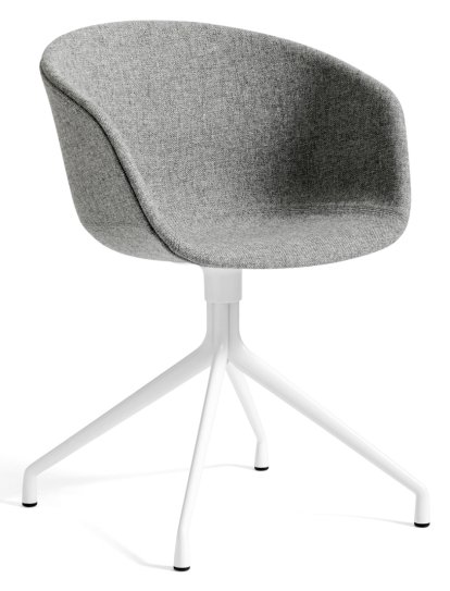 About A Chair AAC 21, Hallingdal 130 - light grey, White powder coated aluminium