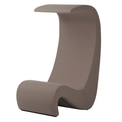 Amoebe Highback Lounge Chair, Fabric Tonus, truffle